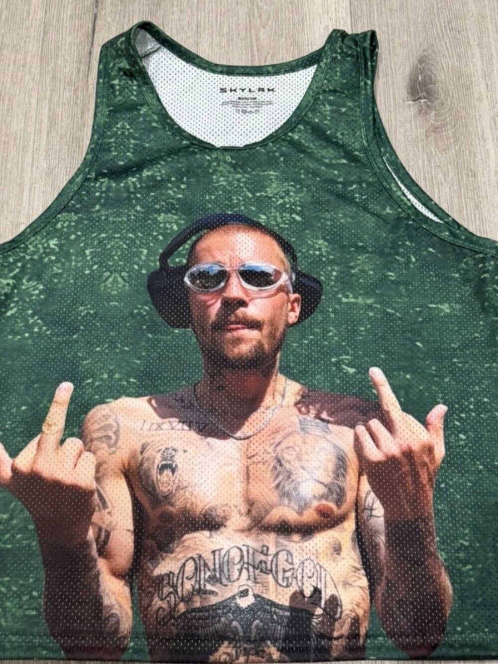 SKYLRK Fingers Up Justin Beiber Coachella Jersey